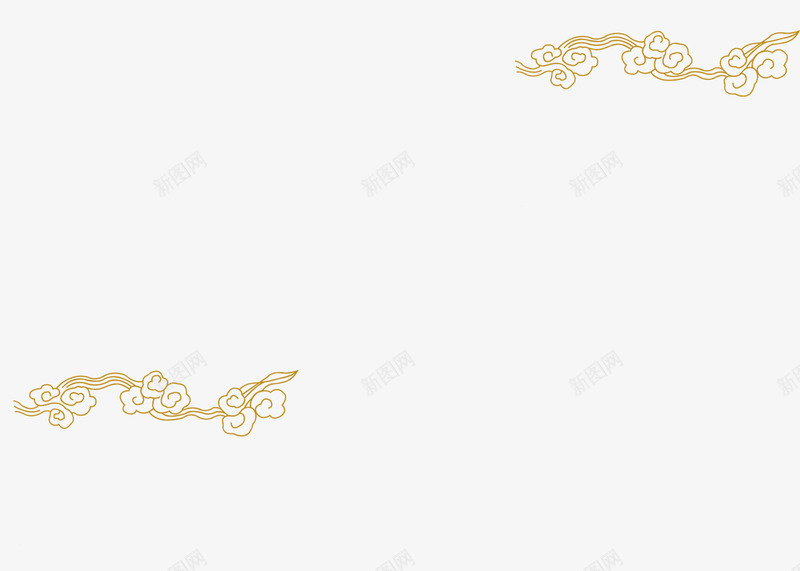漂浮金云png免抠素材_88icon https://88icon.com 中国风 云朵 漂浮元素 祥云 金色