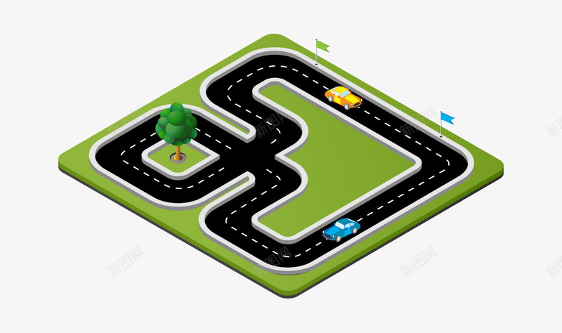 城市道路矢量图ai免抠素材_88icon https://88icon.com 城市规划 草坪 道路 矢量图