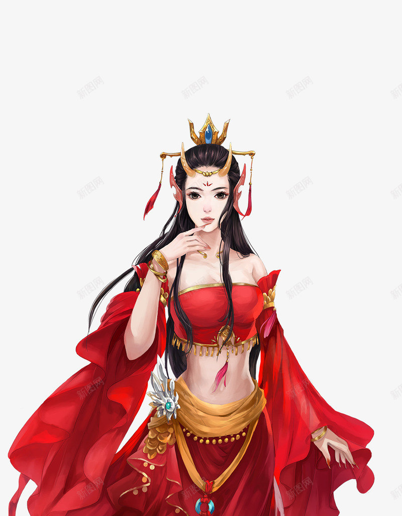 红衣裹胸美女png免抠素材_88icon https://88icon.com 红衣 美女