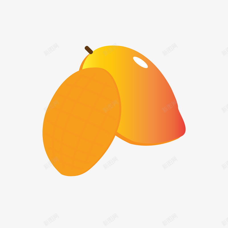 卡通芒果矢量图ai免抠素材_88icon https://88icon.com PNG图 PNG图下载 创意卡通 卡通 卡通插图 处暑 插图 水果 芒果 矢量图