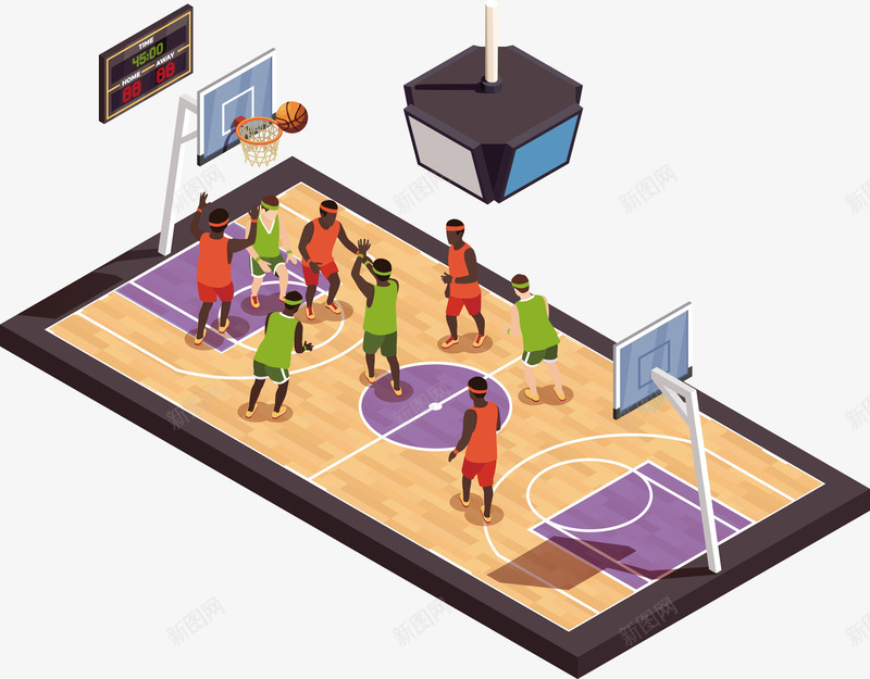 篮球比赛场景矢量图eps免抠素材_88icon https://88icon.com 比赛 比赛PNG 矢量比赛 篮球 篮球比赛 蓝色比赛场景 矢量图