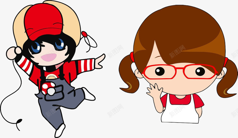 卡通小女孩可爱卡通png免抠素材_88icon https://88icon.com 卡通小女孩 双十二 可爱卡通 圣诞节