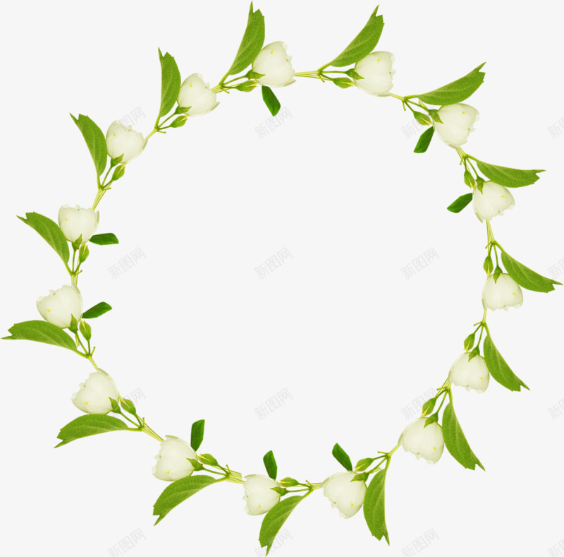 红色小花朵花环png免抠素材_88icon https://88icon.com 红色 花朵 花环