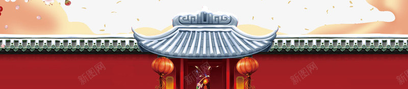 春节喜庆背景psd分层图png免抠素材_88icon https://88icon.com 卡通手绘建筑 喜迎新春 天灯 新年快乐 春节喜庆背景 梅花 欢庆佳节 欢度春节 灯笼 碎金底纹 祥云