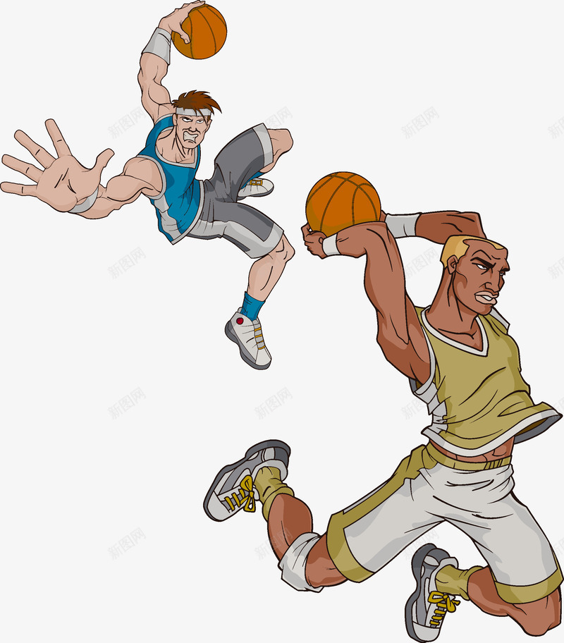 大灌篮矢量图ai免抠素材_88icon https://88icon.com 体育 大灌篮 篮球 矢量图