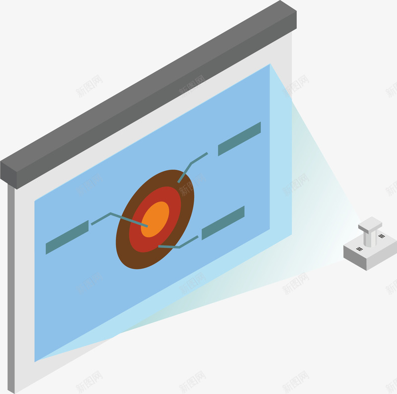 科技投影仪矢量图ai免抠素材_88icon https://88icon.com 图像 屏幕 投影仪 电子科技 矢量图
