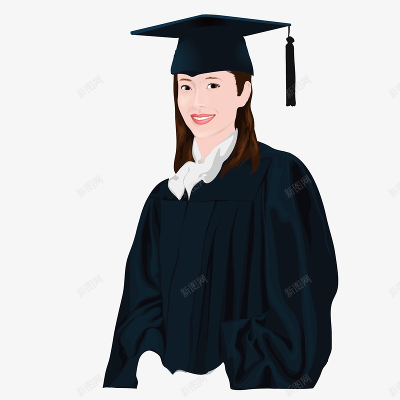 穿学士服的美女毕业生png免抠素材_88icon https://88icon.com 学士服 毕业生 美女