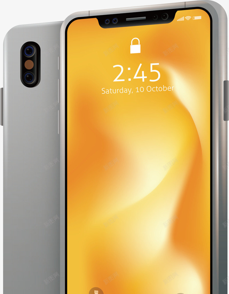 立体效果苹果手机png免抠素材_88icon https://88icon.com X iPhone iPhoneX iphone iphonex 人脸识别 灰色手机壳 矢量png 苹果手机 高科技