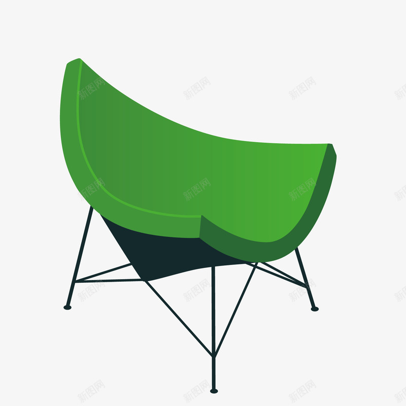 绿色创意椅子办公椅子矢量图ai免抠素材_88icon https://88icon.com 创意 办公椅子 椅子 绿色 矢量图