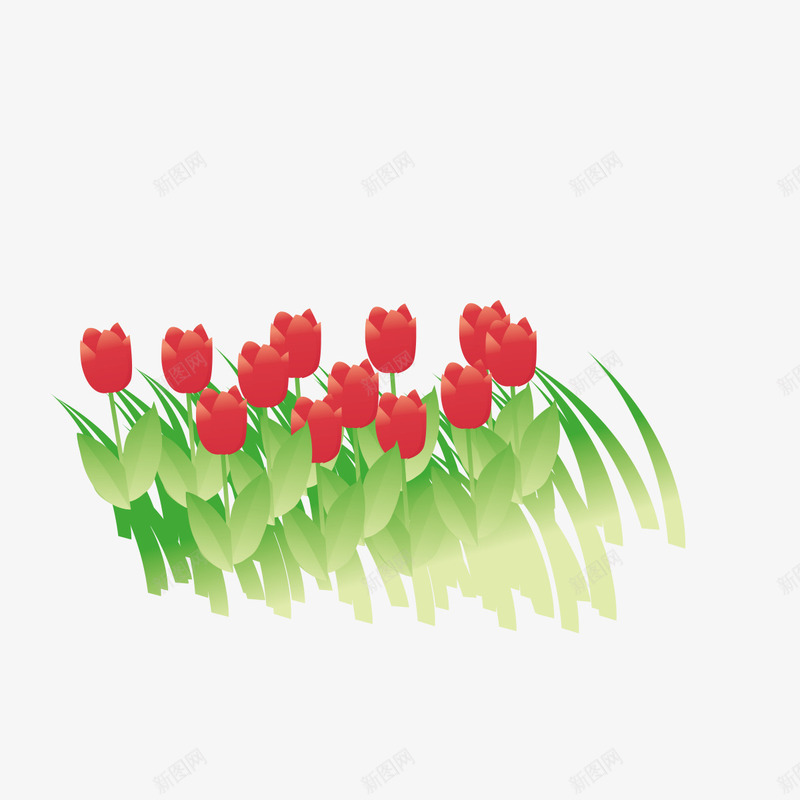 红色现代图形装饰png免抠素材_88icon https://88icon.com 小草 春天 春天景色 春意 春色 绿色 草地 踏青 郁金香