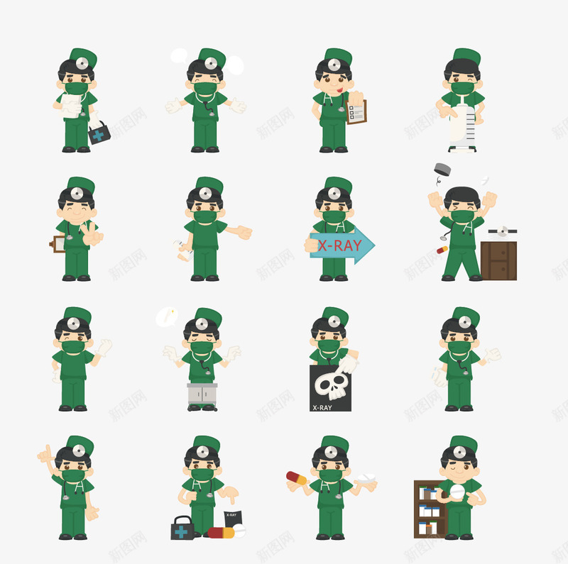 手术医生矢量图eps免抠素材_88icon https://88icon.com 医生 卡通医生 手术医生 护士 矢量医生 矢量图