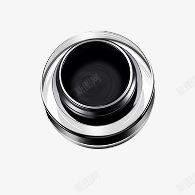 打开的眼线膏png免抠素材_88icon https://88icon.com 圆盒 眼线膏 素材 黑色