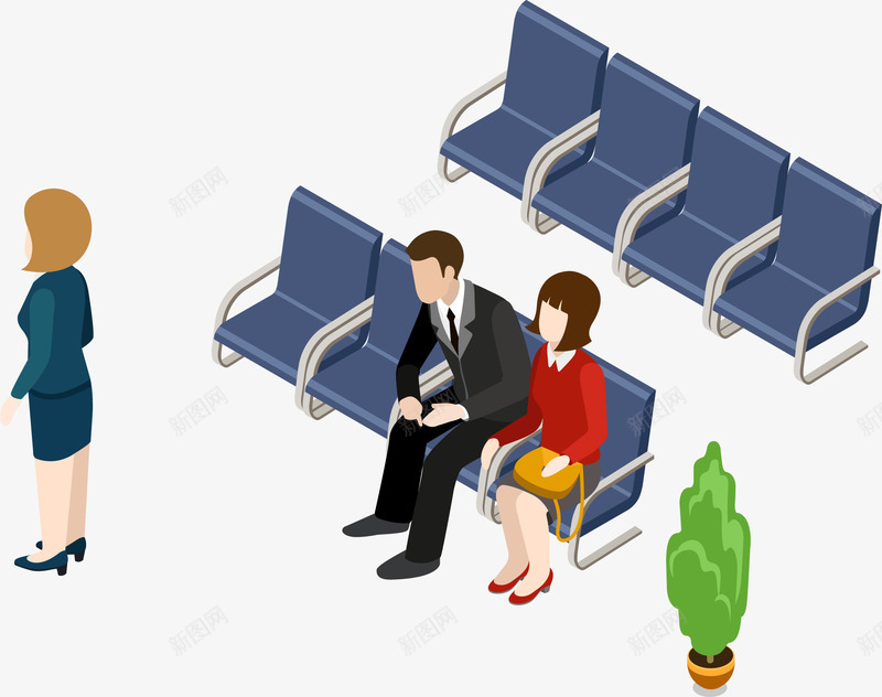 商务人物png免抠素材_88icon https://88icon.com PPT 人物 卡通 商业 商务 场景 成排椅子 插画