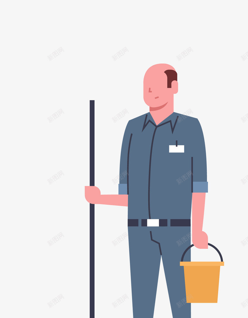卡通简洁扁平化清洁工人png免抠素材_88icon https://88icon.com 卡通清洁工人 扁平化清洁工人 清洁工人 清洁工人png 男人 矢量清洁工人 简洁清洁工人