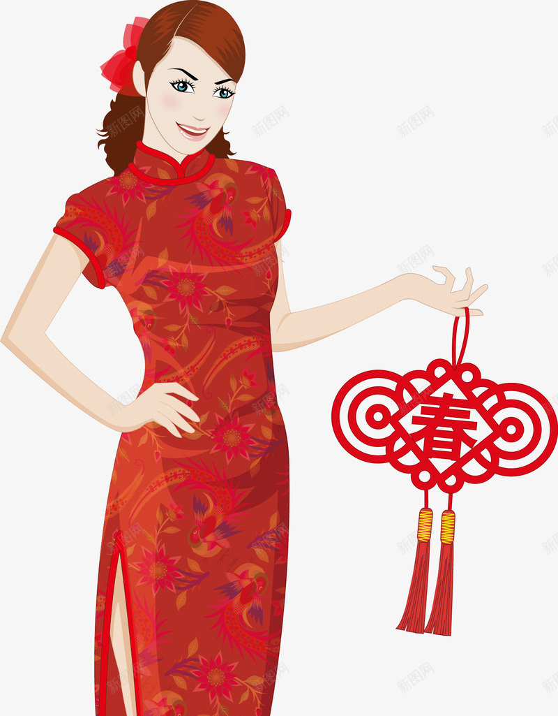 穿红色旗袍的女孩掐腰拿着中国结png免抠素材_88icon https://88icon.com 中国结 女孩 掐腰 春节装饰 穿旗袍 穿旗袍的女人 红色旗袍