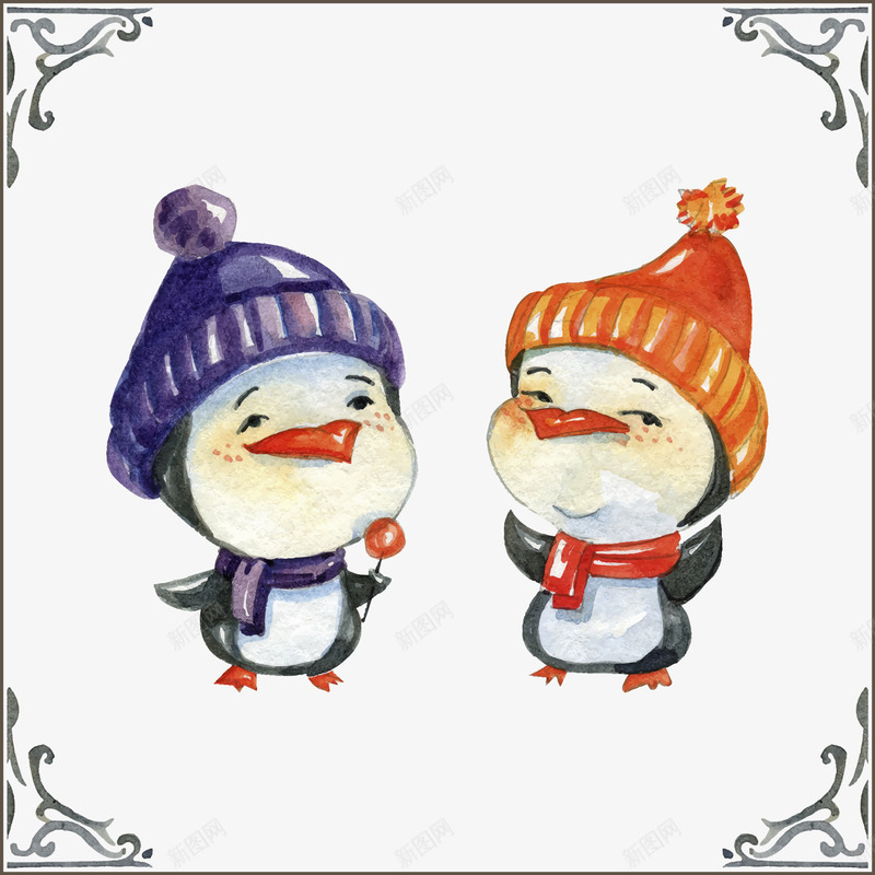 圣诞节水彩手绘雪人矢量图ai免抠素材_88icon https://88icon.com 圣诞节 手绘 水彩 装饰 雪人 矢量图
