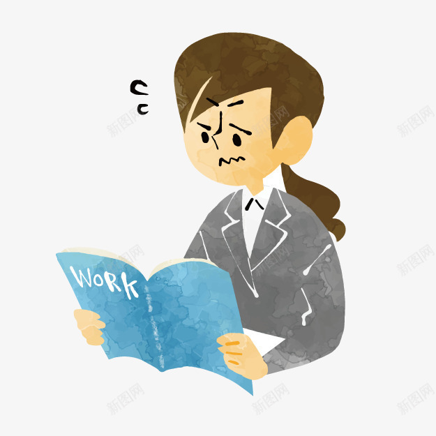 卡通学习女生png免抠素材_88icon https://88icon.com 瀛範濂崇敓 鍗 鏃郴鎵嬬粯 鏈熸湯澶嶄範