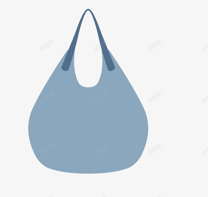 灰蓝色女士背包png免抠素材_88icon https://88icon.com 女士背包 布袋 灰蓝背包 矢量背包