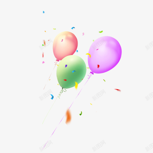 彩带漂浮颗粒气球png免抠素材_88icon https://88icon.com 彩带飘飘 彩色气球 气球 漂浮颗粒 热闹 生日礼花 礼花