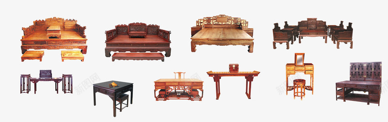 红木家具实物png免抠素材_88icon https://88icon.com 产品实物图 实木家具 实木桌子 家具 椅子