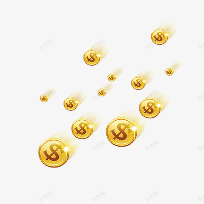 漂浮的钱币png免抠素材_88icon https://88icon.com 交易 圆形 手绘 漂浮 硬币 符号 货币 金色的 金钱