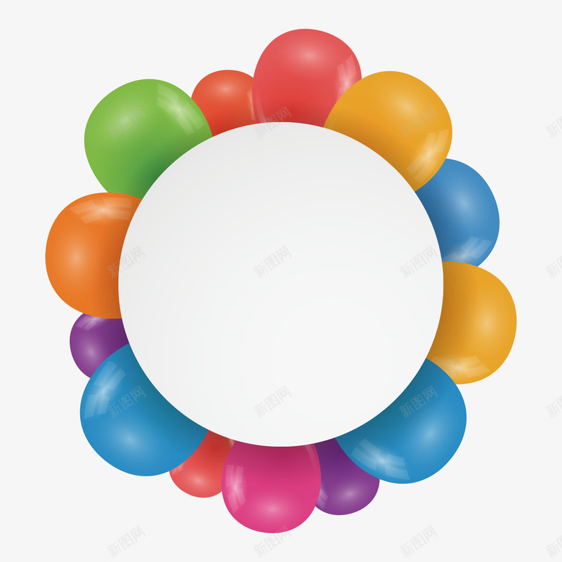 儿童节庆祝气球装饰边框矢量图ai免抠素材_88icon https://88icon.com 儿童玩耍 儿童节 儿童节快乐 免抠 六一 彩色 气球 氢气球 漂浮 边框 矢量图