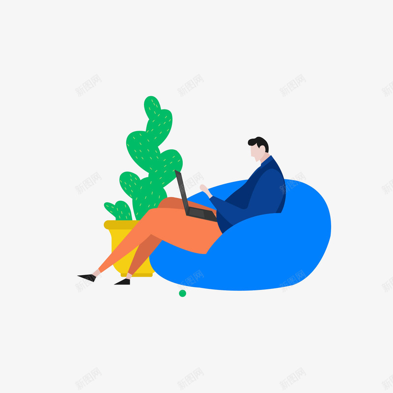 工作卡通手绘插画人物png免抠素材_88icon https://88icon.com 休息 创意人物 卡通人物 工作 手绘人物 手绘插画