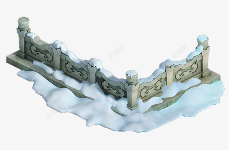 雪花冰块堆积png免抠素材_88icon https://88icon.com 冬季雪地 寒冷 护栏 白色