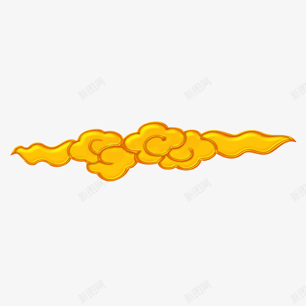 春节黄色祥云png免抠素材_88icon https://88icon.com 新年 新春祥云 春节 祥云 黄色