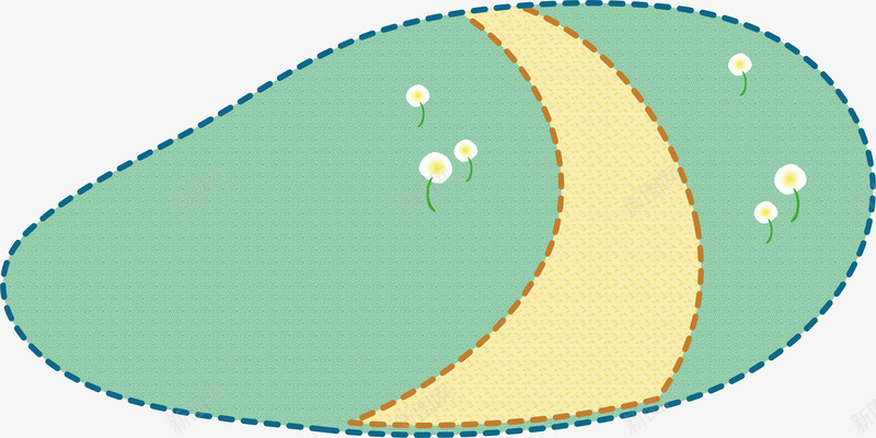 卡通草坪小路png免抠素材_88icon https://88icon.com 卡通 小花 小路 草坪