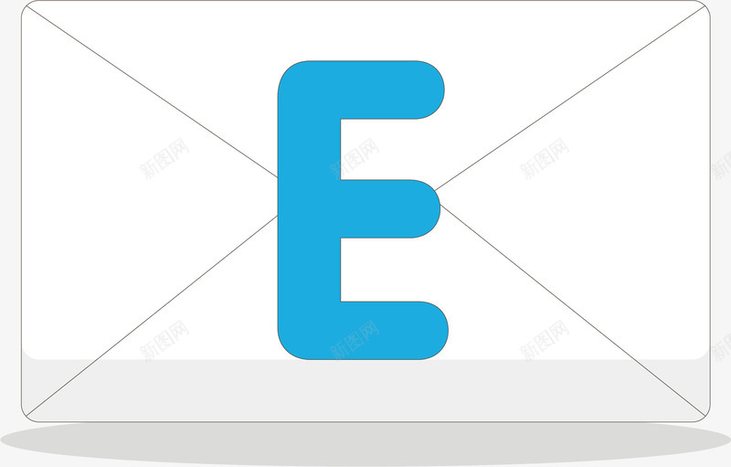 白色E信封矢量图ai免抠素材_88icon https://88icon.com 书信 信封 信纸 白色 矩形 纸张 纸质 蓝色 矢量图