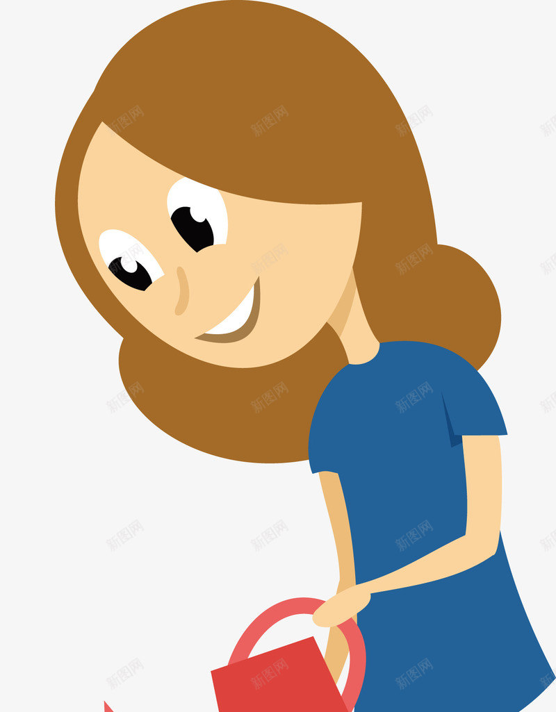 一个正在浇花的女士矢量图eps免抠素材_88icon https://88icon.com 一个女士 植物 洒水 浇花 浇花的女士 矢量浇花 给花洒水 矢量图