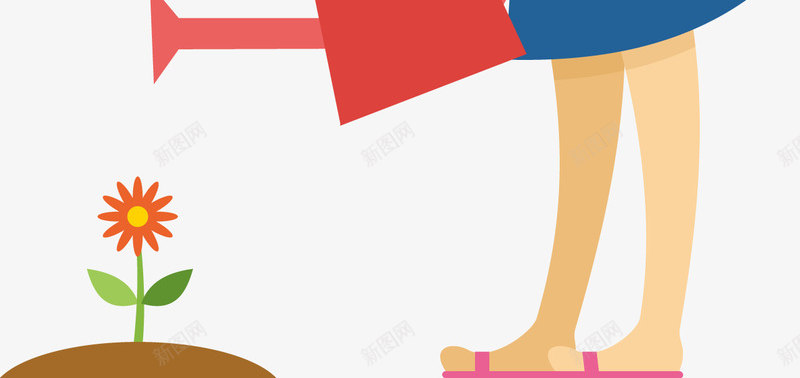 一个正在浇花的女士矢量图eps免抠素材_88icon https://88icon.com 一个女士 植物 洒水 浇花 浇花的女士 矢量浇花 给花洒水 矢量图
