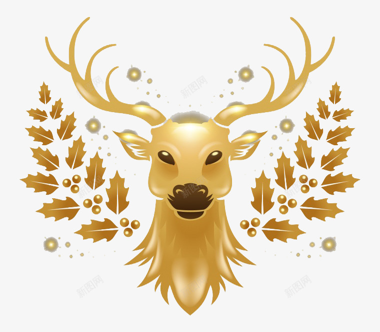 金色圣诞驯鹿png免抠素材_88icon https://88icon.com 圣诞 圣诞节 圣诞节驯鹿 圣诞驯鹿 圣诞麋鹿 驯鹿 麋鹿