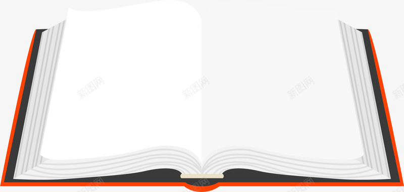 开学季翻开的书本png免抠素材_88icon https://88icon.com 学习 开学季 教育 白色纸张 红色书本 翻开的书本