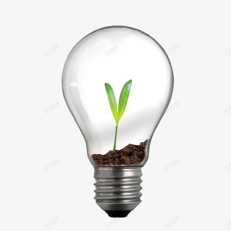 灯泡中的植物png免抠素材_88icon https://88icon.com png图片素材 免费png元素 免费png素材 小草 环保 生活百科 节能