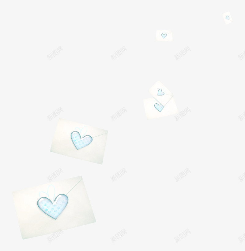 有蓝色心形团的纸张png免抠素材_88icon https://88icon.com 心形 白色纸张 素材 纸 纸张 蓝色心形