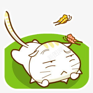 躺在草坪卡通小猫png免抠素材_88icon https://88icon.com 卡通 草坪