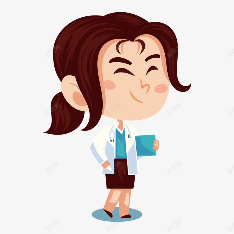 卡通风格女护士矢量图ai免抠素材_88icon https://88icon.com Q版医生 医生就诊 医生矢量 卡通形象 女护士 手绘医生 矢量风格 矢量图