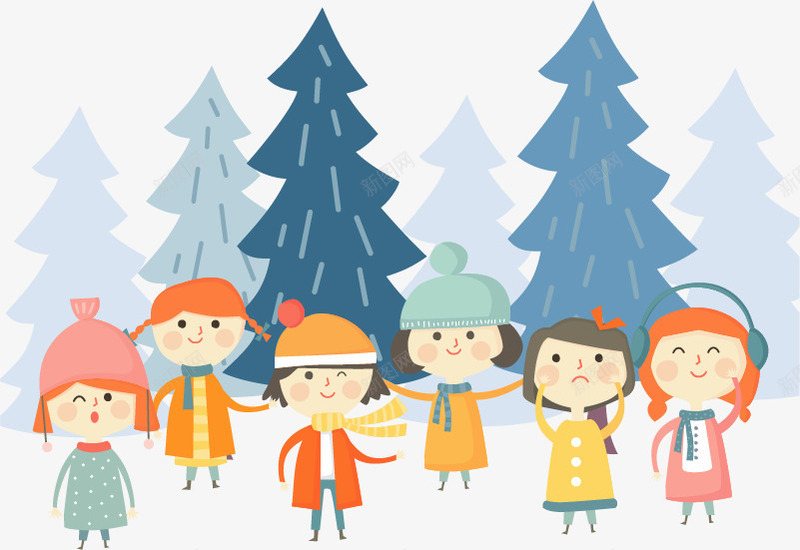 雪地玩耍的孩子png免抠素材_88icon https://88icon.com 冬季孩子 孩子们 孩子玩耍 开心 雪地玩耍