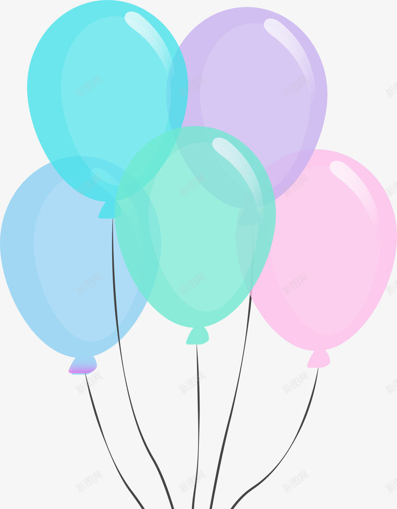 彩色透明卡通气球png免抠素材_88icon https://88icon.com 儿童玩具 卡通气球 彩色气球 游戏 漂浮气球 玩耍 童年 童趣