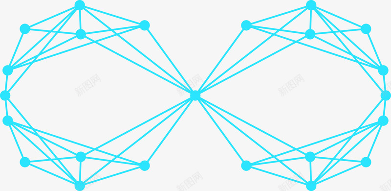 连线迷你风格蓝色循环矢量图eps免抠素材_88icon https://88icon.com 卡通无限循环 卡通风格 无限循环形状 矢量图 蓝色 连线 连连看 迷你风格