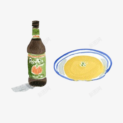 饮料喝蛋羹手绘画片png免抠素材_88icon https://88icon.com 手绘美食 瓶装 饮品 饮料