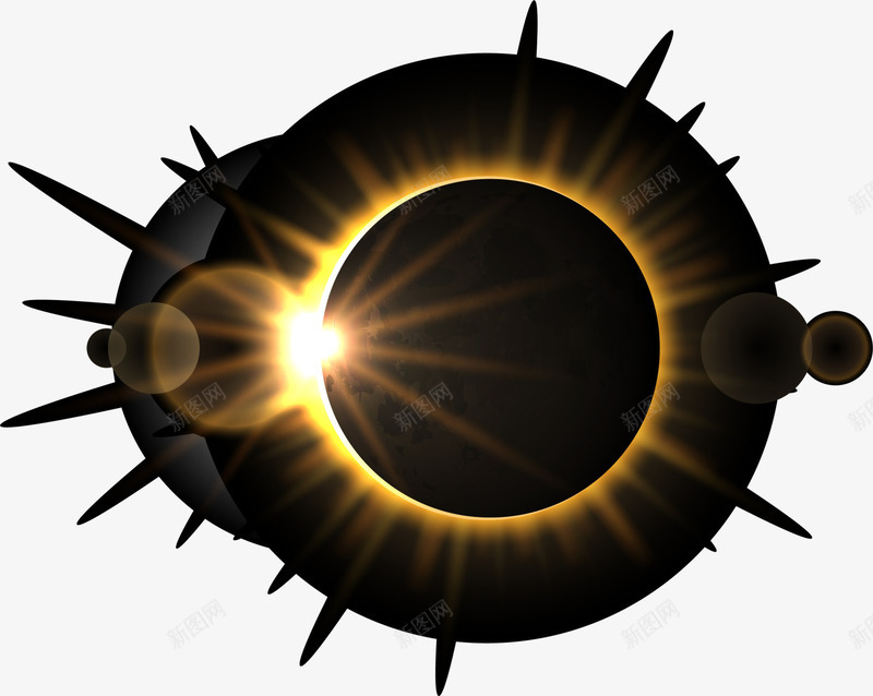 黄色闪耀光圈png免抠素材_88icon https://88icon.com 光影 光晕 光环 日全食 梦幻圆环 闪耀光线 黄色光圈