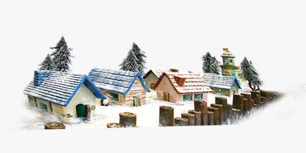 冬季雪景村庄房屋png免抠素材_88icon https://88icon.com 冬季 房屋 村庄 雪景