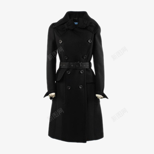 腰带束腰羊毛大衣png免抠素材_88icon https://88icon.com 大衣 女士 羊毛 蝴蝶结装饰