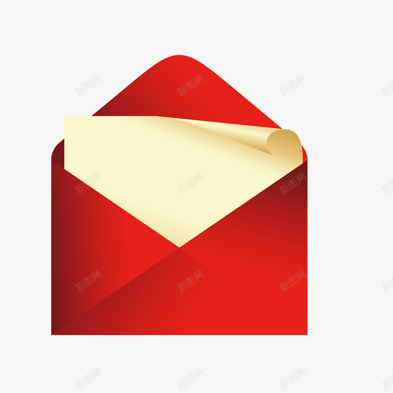 打开的红色信封png免抠素材_88icon https://88icon.com 信纸 打开的信封 文案 文案背景 红色信封 背景装饰