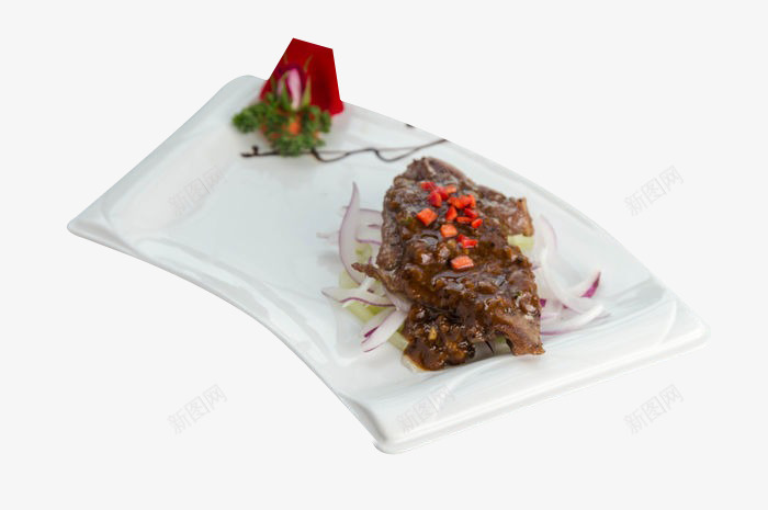 黑椒汁配牛仔骨png免抠素材_88icon https://88icon.com 产品实物 搭配 牛仔骨 美味 菜肴 黑椒