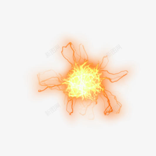 橙色炫光裂痕效果png免抠素材_88icon https://88icon.com 炫光 炫酷 特效 裂痕