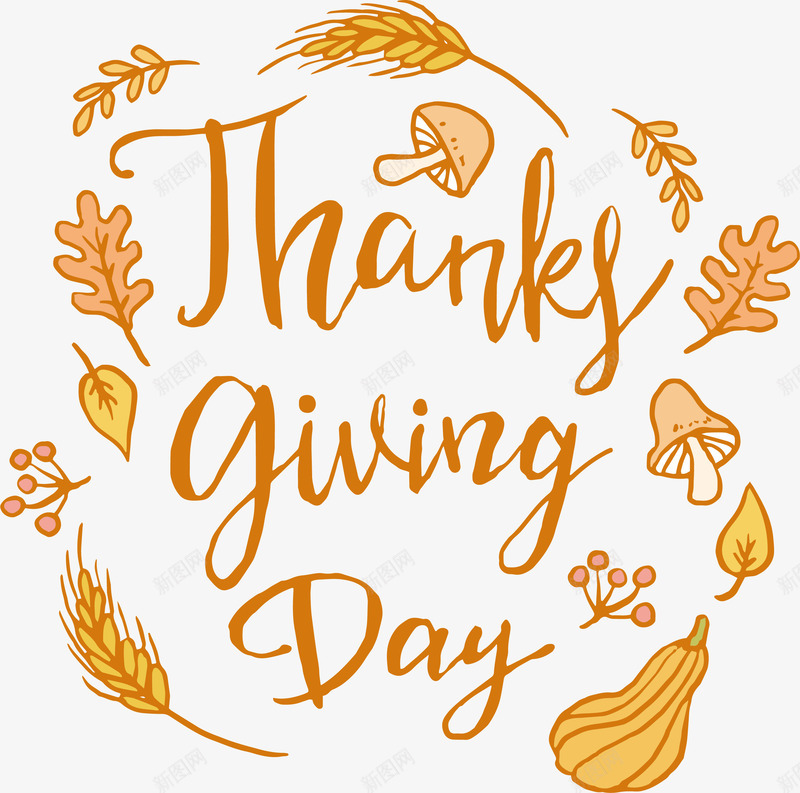 树叶花纹感恩节矢量图ai免抠素材_88icon https://88icon.com Thanksgiving 感恩节 感恩节花纹 树叶花纹 矢量png 秋天 矢量图